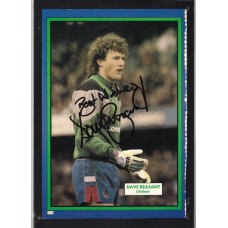 Signed picture of Dave Beasant the Chelsea footballer.